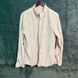 Gap Oxford Shirt Mens Large Long Sleeve Button Down Pink Stripe Preppy